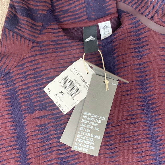 Adidas Z.N.E Pulse Jacquard Winter Hoodie SZ XL - Picture 3 of 8